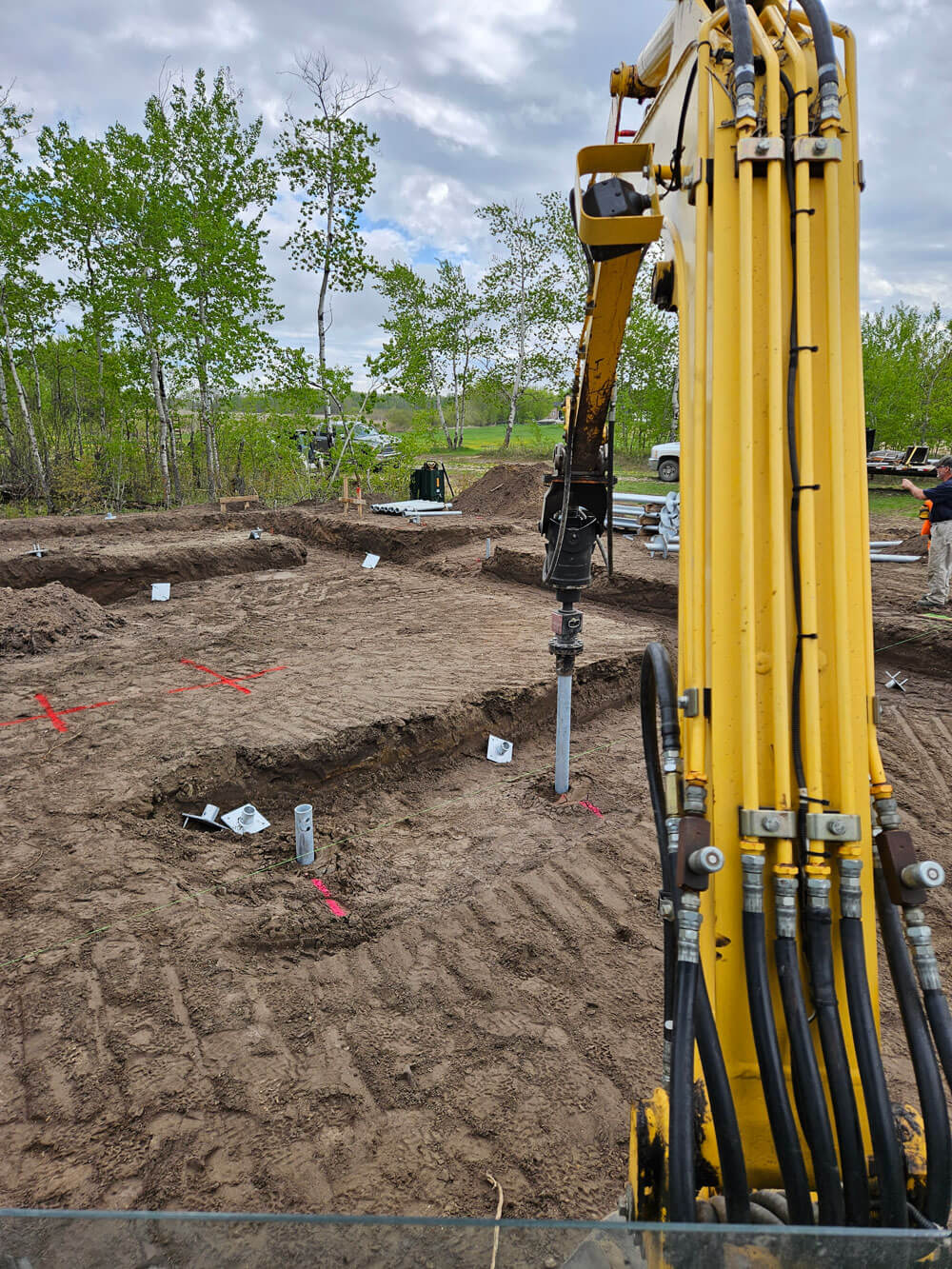 A-Built Construction Screw Piles Install